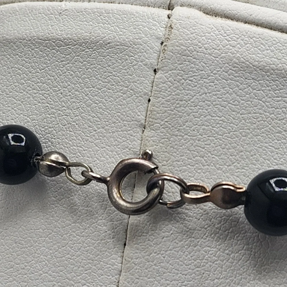 Vintage Black Bead‎ Choker Necklace